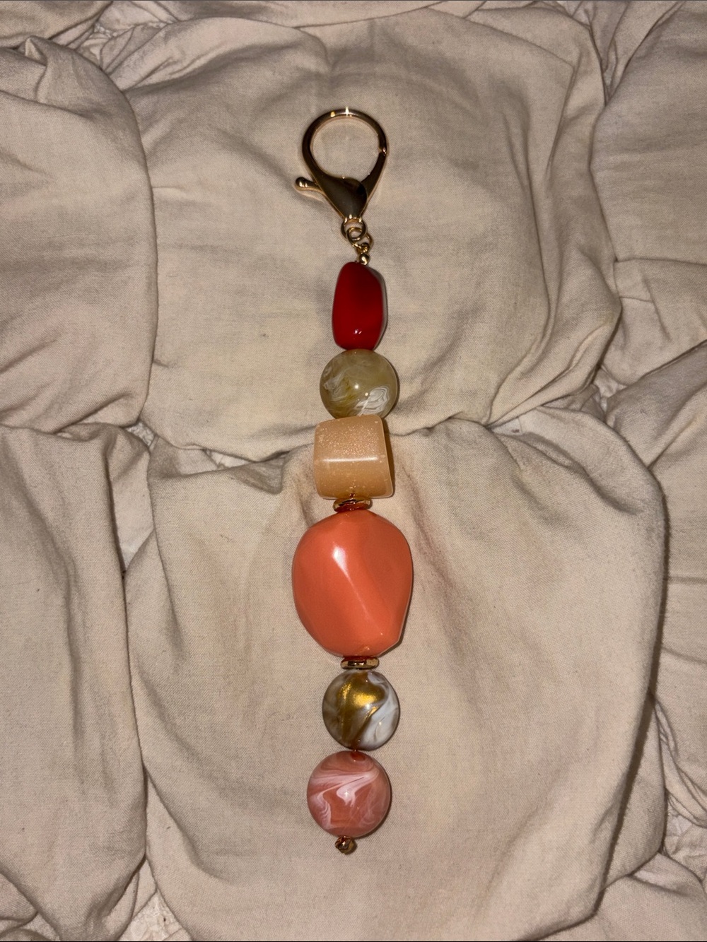 Free People Warm Sunset Resin Bead Bag Charm Keyring